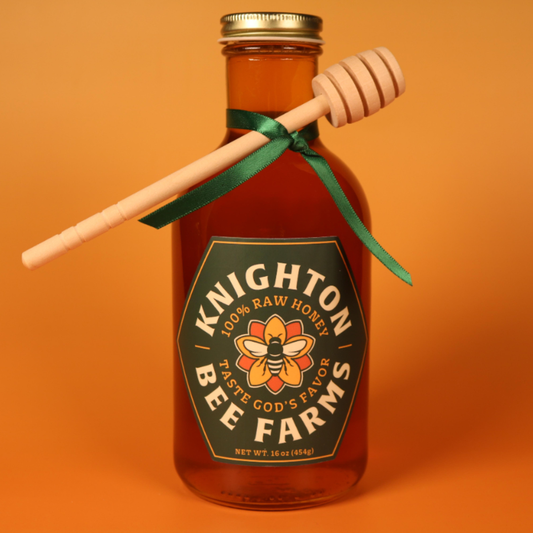 KBF'S 100% Pure, Raw & Unfiltered Honey Glass Bottles