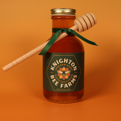 KBF'S 100% Pure, Raw & Unfiltered Honey Glass Bottles